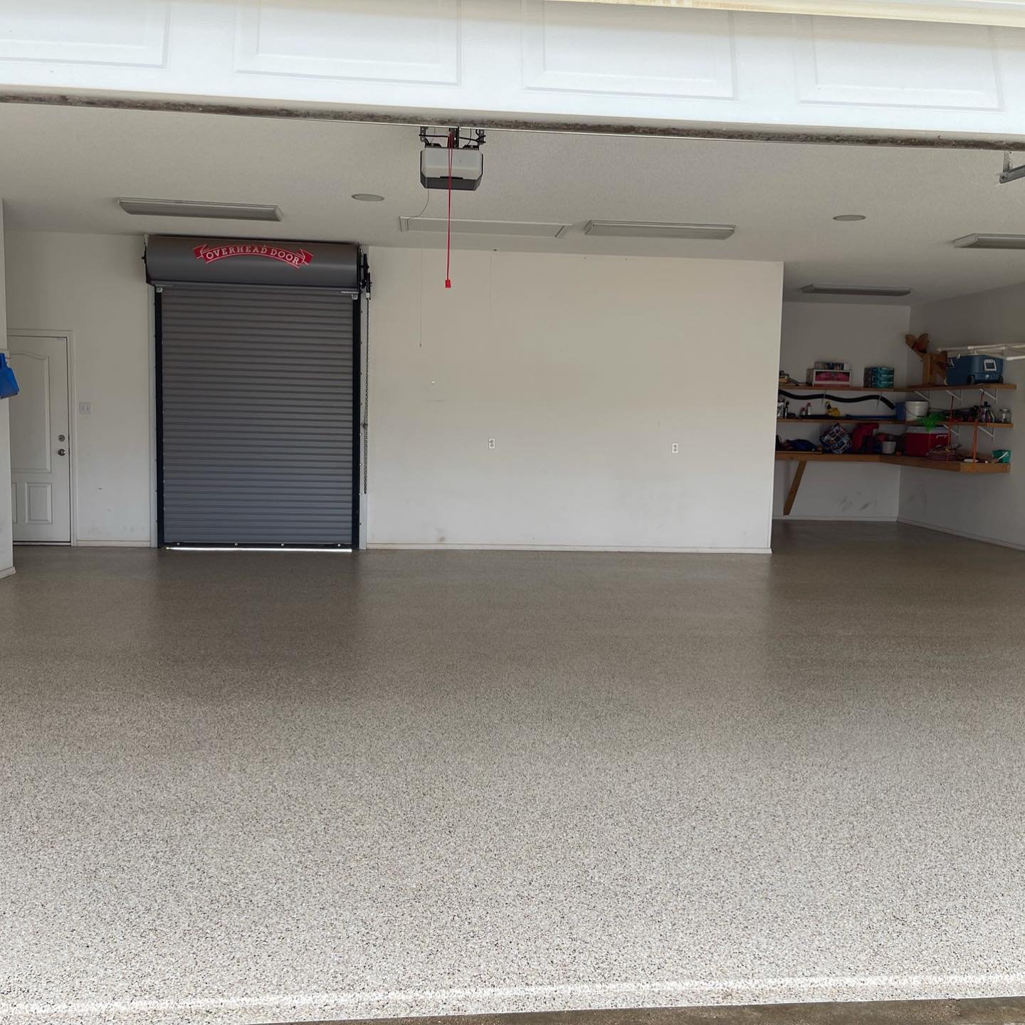 Epoxy flake floor for house on Lake Allen Henry