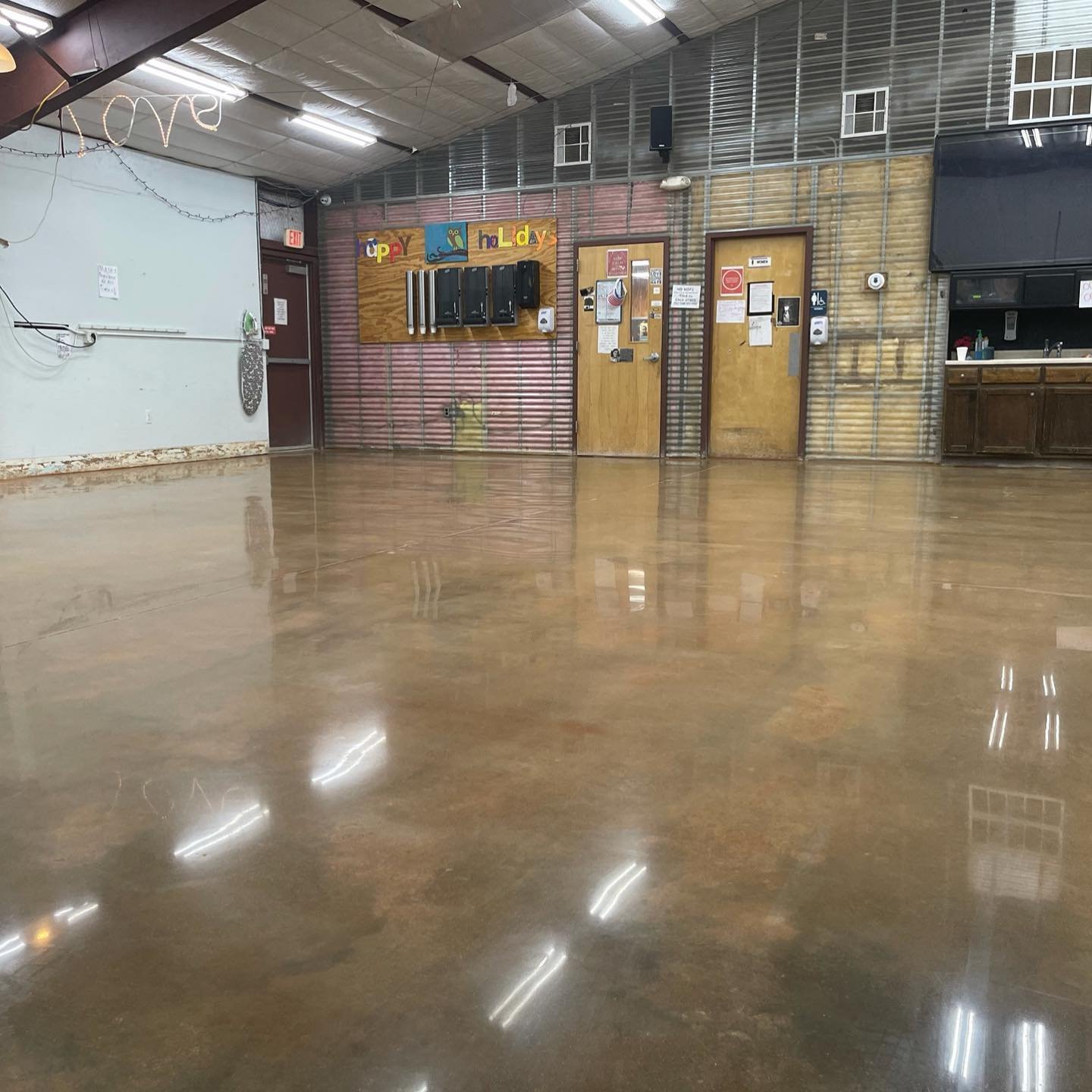 Commercial polished concrete install in Lubbock, TX